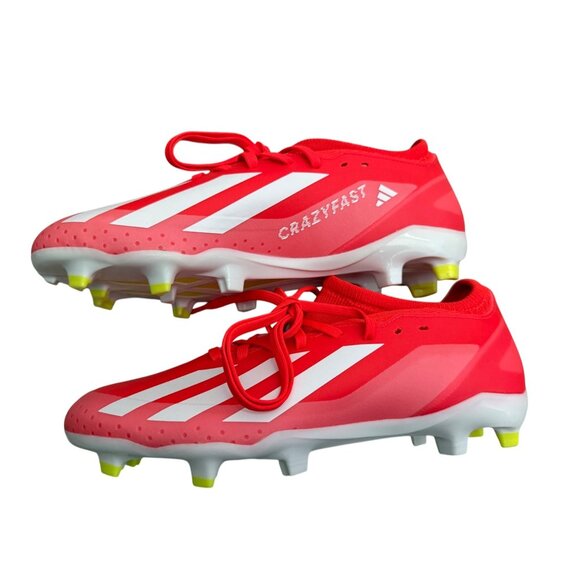 Adidas X Crazyfast League FG Soccer Cleats Red White Men 7 Women 8 Width D NWOB - Picture 1 of 11